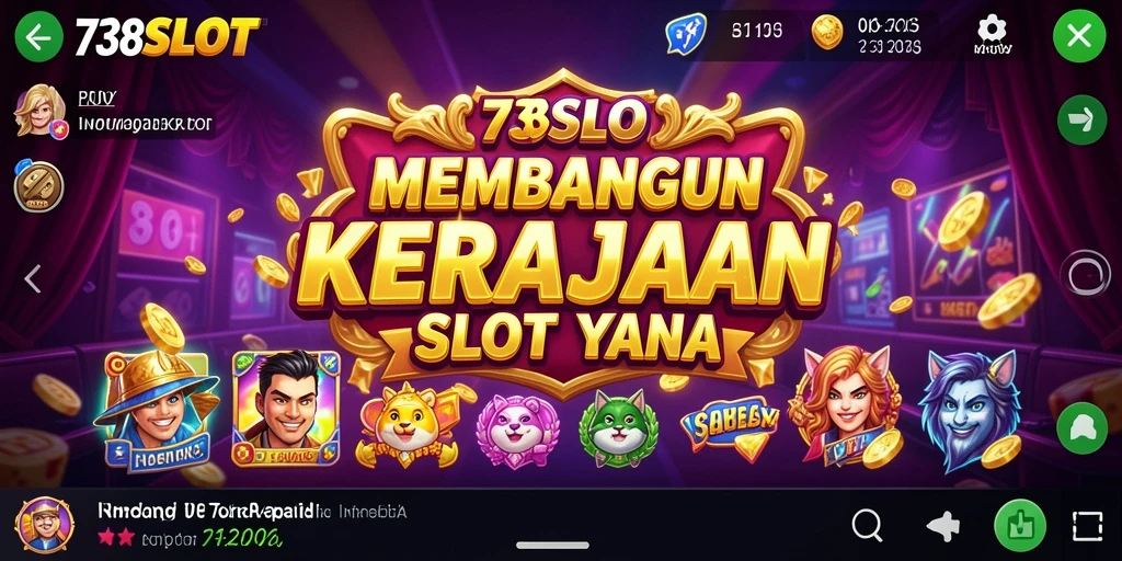 Tampilan gameplay 738SLOT dengan mesin slot yang megah.