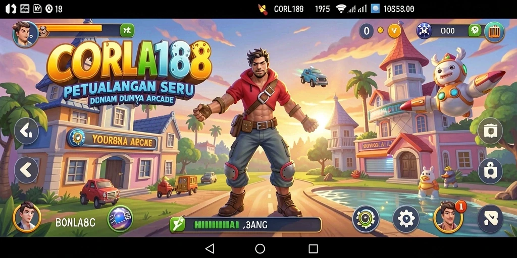 Tampilan gameplay CORLA188 yang penuh aksi dan warna.