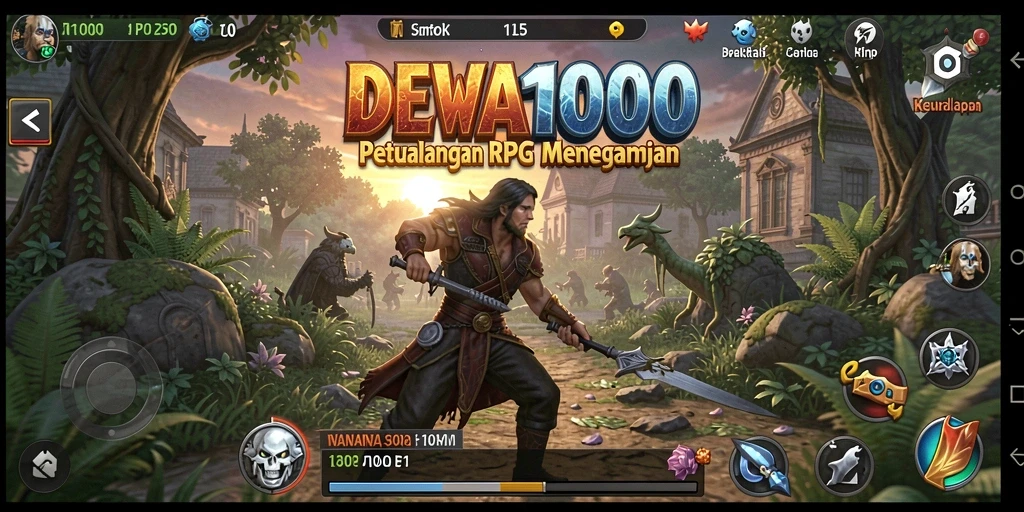 Tampilan gameplay DEWA1000 yang menakjubkan dan menegangkan.
