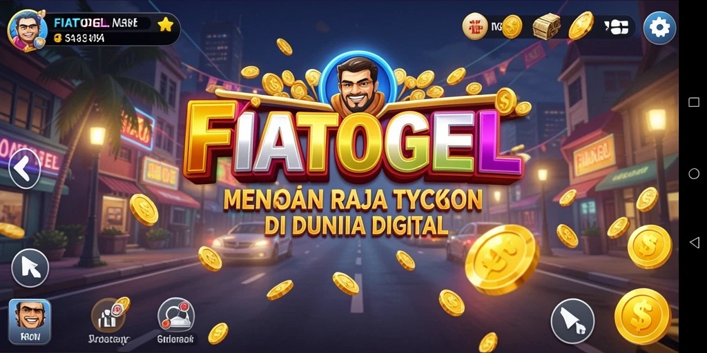 Screenshot gameplay FIATOGEL memperlihatkan manajemen bisnis yang menarik.