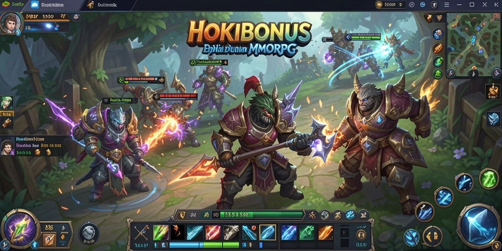 Tampilan gameplay HOKIBONUS yang penuh aksi dan petualangan menarik.