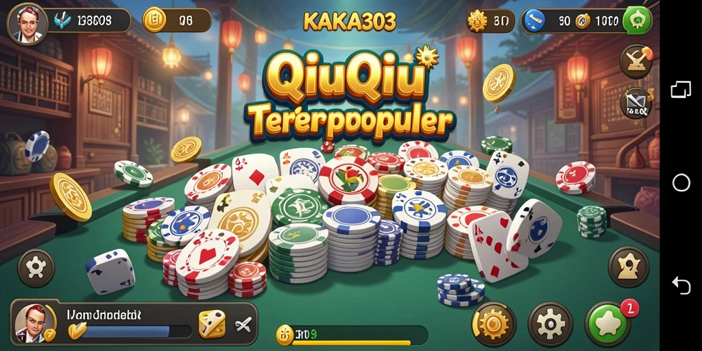 Tangkapan layar KAKA303 memperlihatkan gameplay seru QiuQiu.
