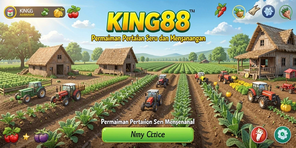 Screenshot KING88 menampilkan gameplay pertanian yang seru dan realistis.