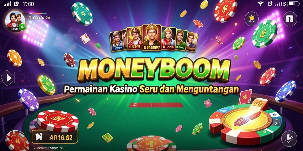 Screenshot gameplay MONEYBOOM menampilkan keseruan kasino.