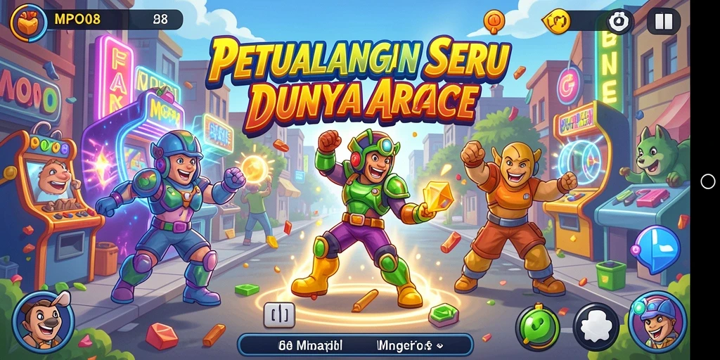Tampilan seru dari gameplay MPO08 dengan grafis menakjubkan.