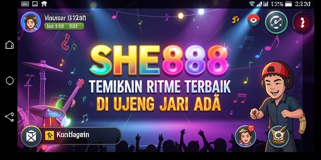 Screenshot utama SHE888 menampilkan gameplay seru yang penuh dengan musik.