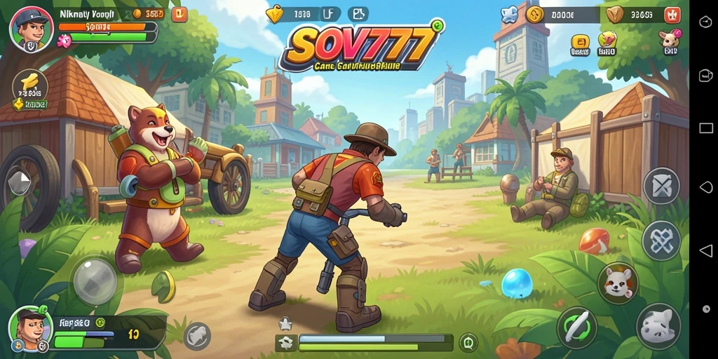 Tampilan gameplay <strong>SOV777</strong> yang penuh warna dan menarik.