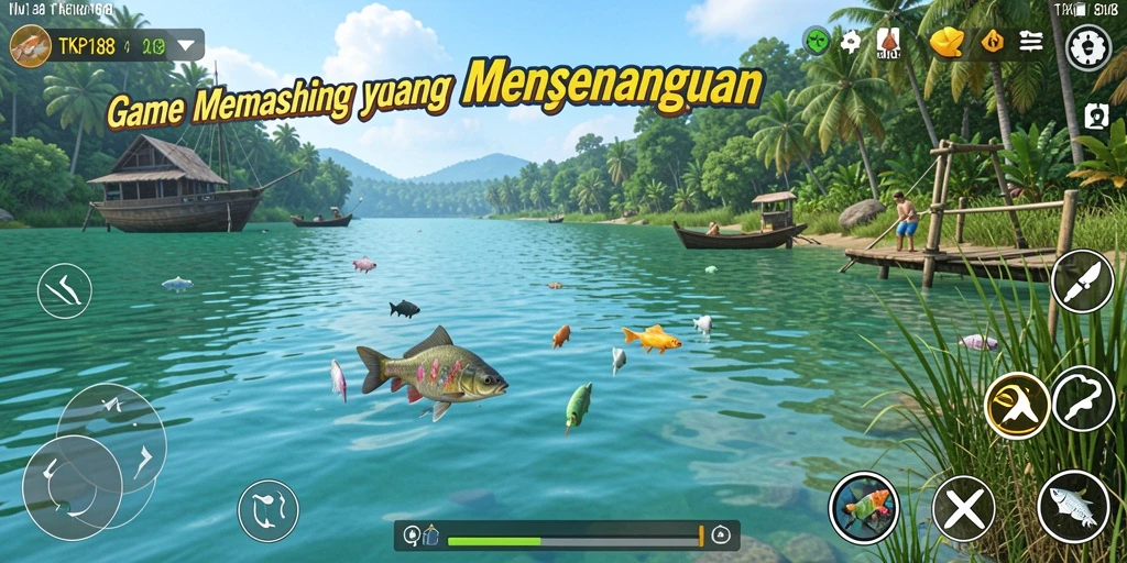 Tampilan memukau dari gameplay TKP188 saat memancing ikan.