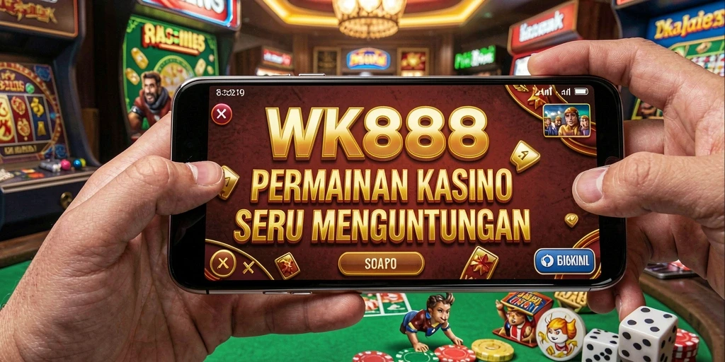 Tampilan utama gameplay WK888 yang menampilkan berbagai permainan Kasino.