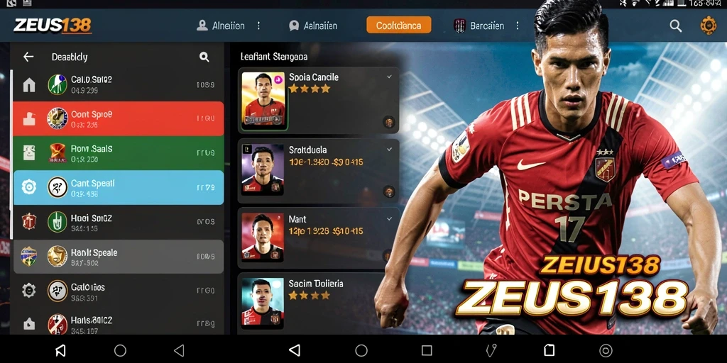 Tampilan antarmuka ZEUS138 saat bermain Sportsbook.